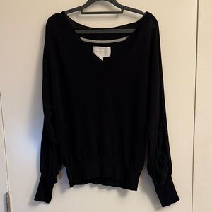 Brochu Walker Black V-Neck Top